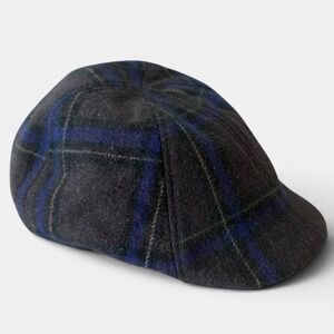 Boston Scally Co "The Brawn" XXL Lumberjack Artwork Scally Cap Blue Plaid